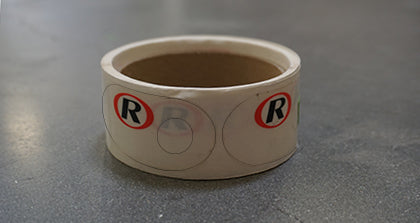 8407CL - SpeedTabs, clear with RO logo, left side